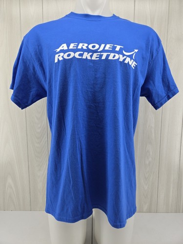 Aerojet Rocketdyne Logo Graphic T Shirt Blue Mens Size Large - Picture 3 of 11