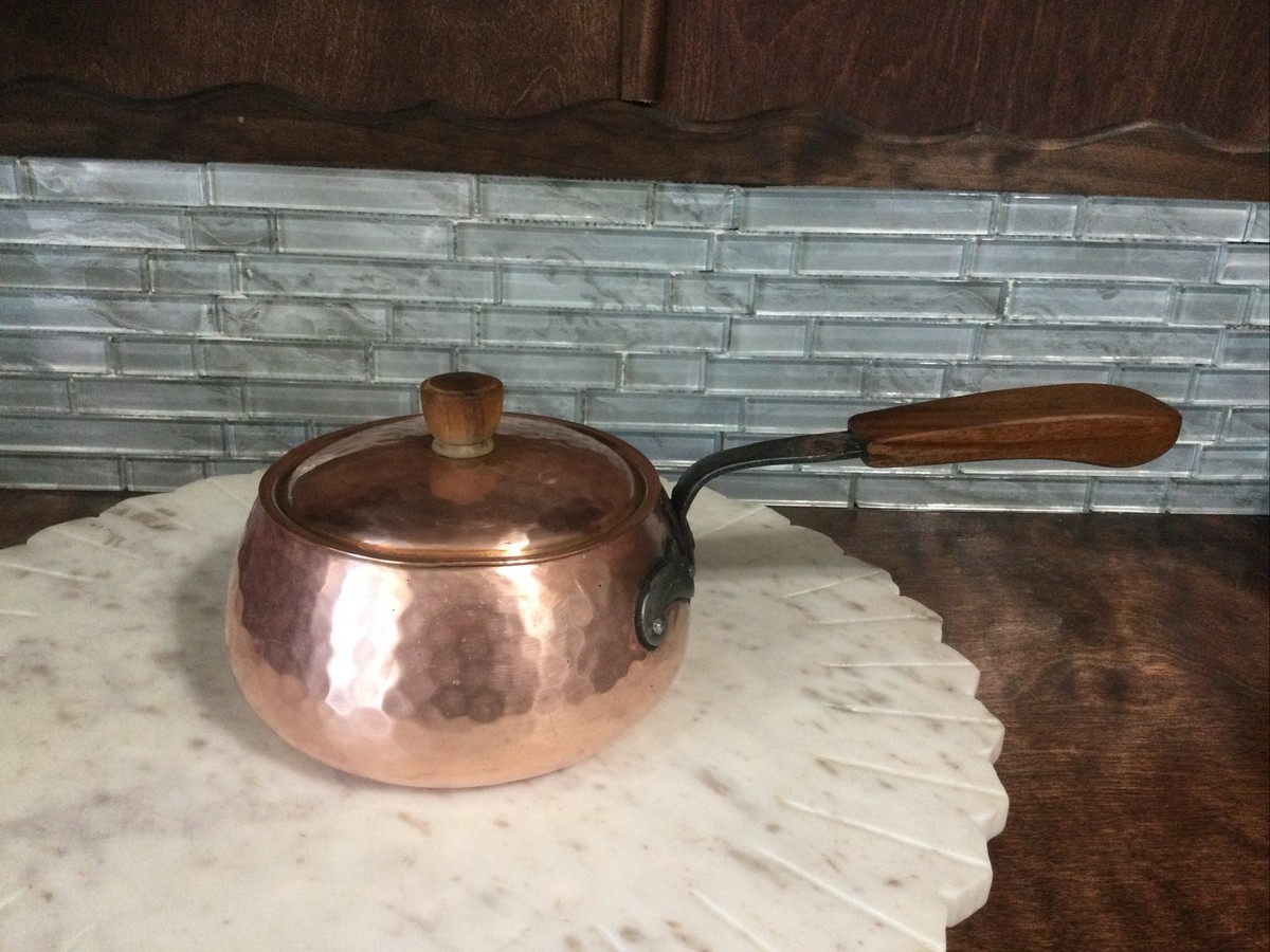 調理器具 STOCKLL NETSTAL SWISS MADE Vintage STOCKLI NETSTAL Swiss Made Hammered Copper Pot With Lid