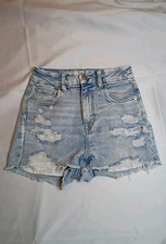 American Eagle Size 00 Curvy High Rise Shortie Next Level Stretch Cut Off Shorts