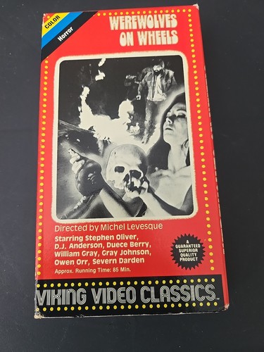 Werewolves on Wheels 1971 VHS Horror Biker Gang Viking Video Classics Tested
