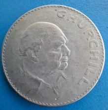 Great Britain UK 1 Crown 1965 Churchill, Km 910, 1 17/32in