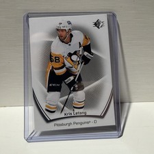 upper deck sp authentic 2021-22 kris letang card 77 pittsburgh penguins hockey