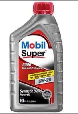 MOBIL SUPER 5W-20; Mobil Super; Synthetic Blend; SAE 5W-20; 1 Quart