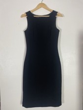 Hobbs Black Wool Shift Dress - Sz 8. Lined