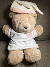 Heart to Heart 1986 Heartbeat Vintage Teddy Bear in Nightgown WORKING HEART