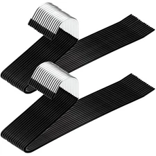 30 Pack Non Slip Jean Hangers, Space Saving Clothes Open Ended Hanger, Versat...