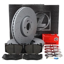 ZIMMERMANN Bremsscheiben Ø 350mm + Beläge Sensor für MERCEDES W177 A45AMG vorne