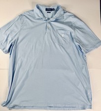 Ralph Lauren Polo Shirt Light Blue Classic Fit Short Sleeve Pony Men s Size XL