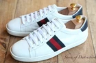Gucci Ace White Leather Shoes Trainers Sneakers Ladies UK 7 US 10 EU 40