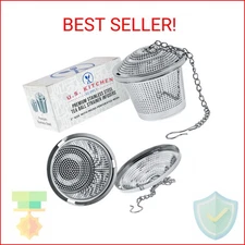 U.S. Kitchen Supply - 2 Premium Stainless Steel Tea Ball Strainer Infusers - 2" 