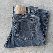 Vtg 80s Levi’s 550 Acid Wash Distressed Denim Jeans Tapered USA Made 28x30