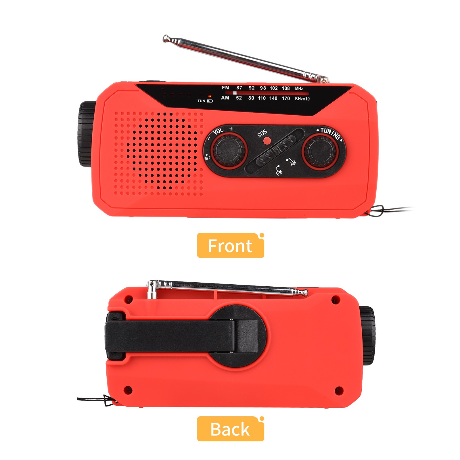 Wind Up Solar Radio Emergency Solar Radio Crank Powered Radio With Rechargeable