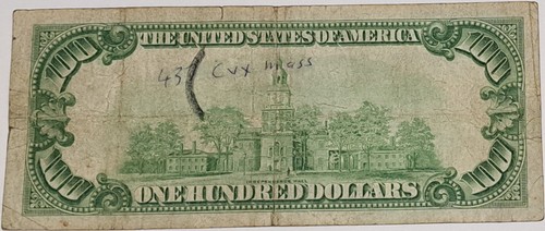 1928 $100 Federal Reserve SN# A00046777A "A Series" *5 Digits* Low Serial Note. - Picture 2 of 4