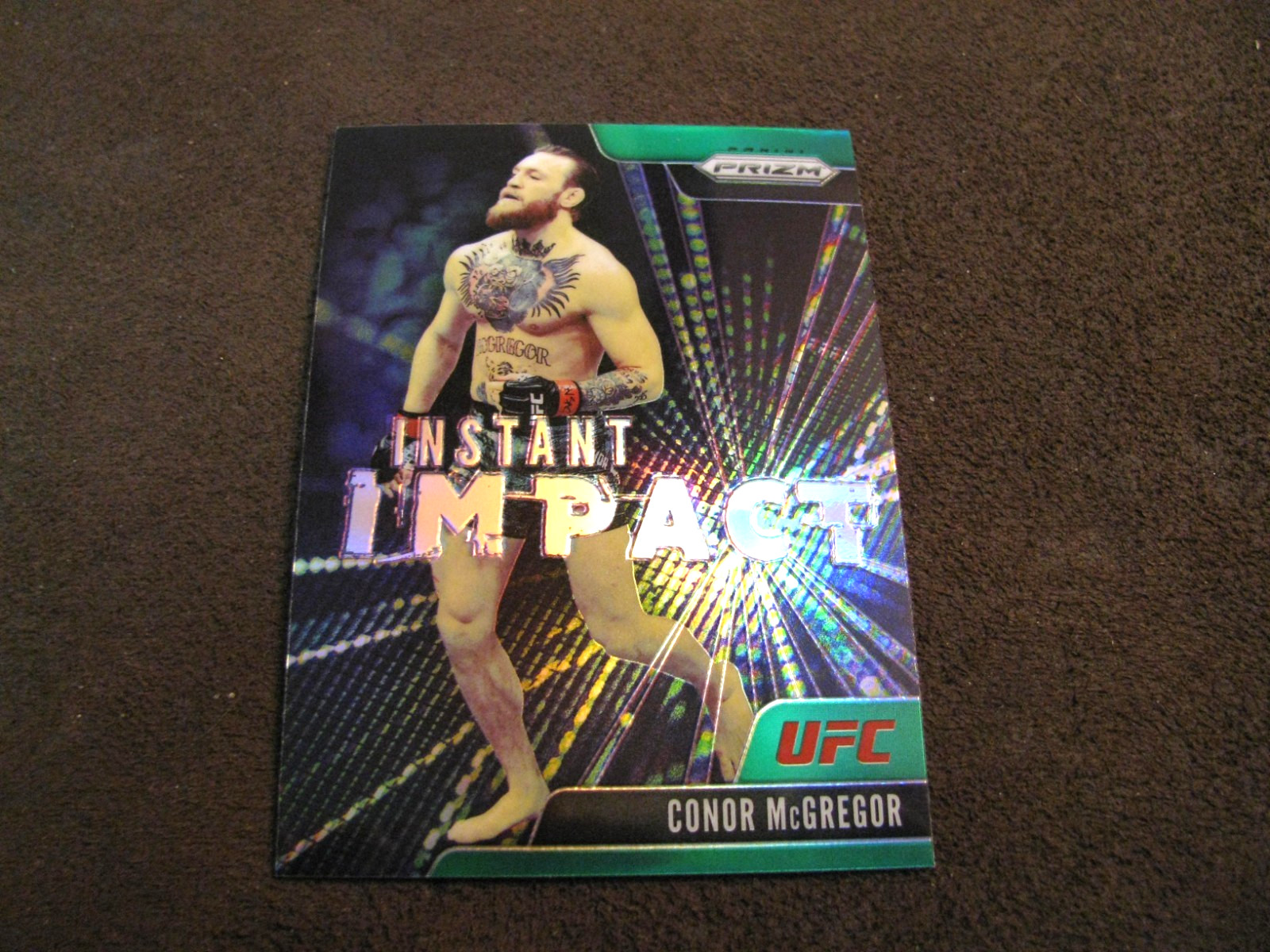 2021 Panini Prizm UFC Conor McGregor Green Instant Impact SP Insert Parallel #9