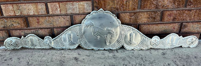 Quintana Roo Mexico Souvenir Wall Hanging Hammered Tin 36.5''L Rodeo Bronco Horse