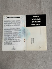 Sega CD Road Avenger Manual Only Registration Card Included