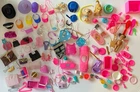 Barbie Accessories Lot Hats Purses Jewelry Pets Radio Picnic Vintage Mixed