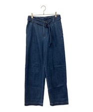 POLO RALPH LAUREN Belted pleated wide-leg denim Indigo
