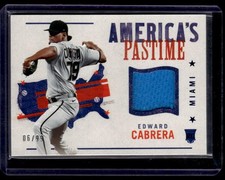 2022 Panini Chronicles #APS-EC Edward Cabrera America's Pastime Swatches Red