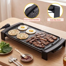 2-in-1 Grill and Griddle Combo with 2 Nonstick Cooking Zones
