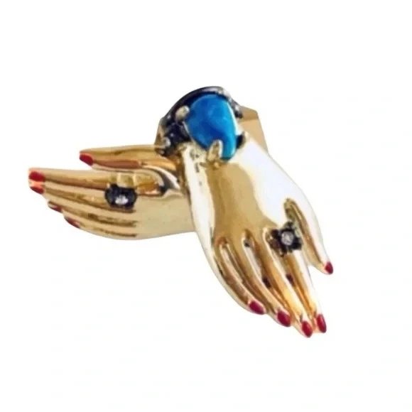 Aretes de mano Alexis Bittar de cristal y piedra Vanitas Foto 4 de 4