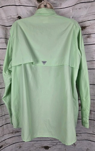 Columbia PFG Chartreuse Green Womens Shirt XL Fishing Outdoor Vented Long Sleeve - Picture 6 of 7