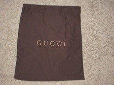 Gucci Dust Bag 24"x20" Brown Drawstring Storage Cover Protector Purse