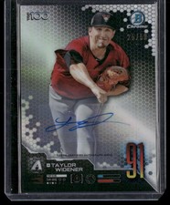 2019 Bowman #BTP-91 Taylor Widener Bowman Scouts' Top 100 Autographs #/50