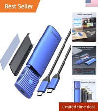Compact M.2 NVMe/SATA SSD Enclosure - USB C 3.2, 10Gbps Speed, Durable Design
