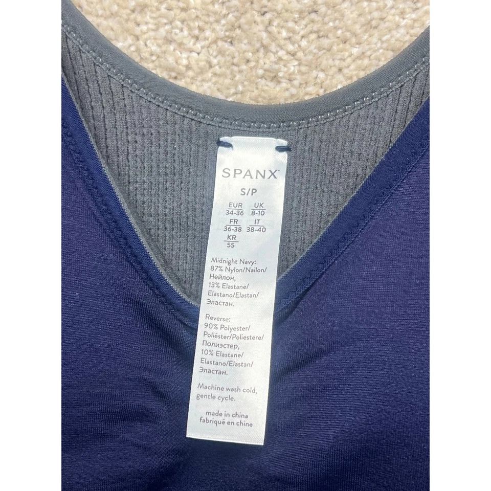 Sujetador SPANX Reversible Confort Medianoche Azul Marino Gris S/P Nuevo con Etiquetas Pecho de Ambos Mundos Foto 4 de 4
