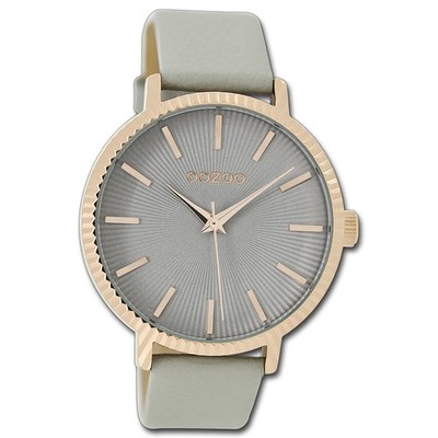 Oozoo Damen Armbanduhr Timepieces Analog Leder grau UOC9195A