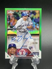 2023 Topps Chrome - Rookie Autographs Green Refractor #RA-BTH Bubba Thompson /99
