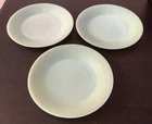 Green Jadeite Jane Ray Ribbed 7 3/4” Salad Plates Fire King Oven Ware Lot 3