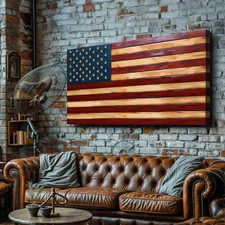 Old Glory American Flag Wall Art II