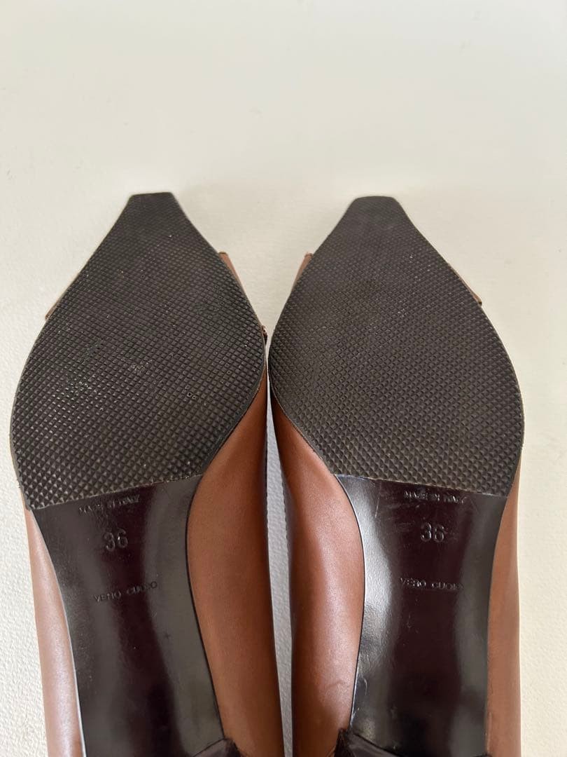 Rare PRADA Brown Leather Buckle Heels Pumps Shoes Women's Size EU36/US6 thumbnail 6