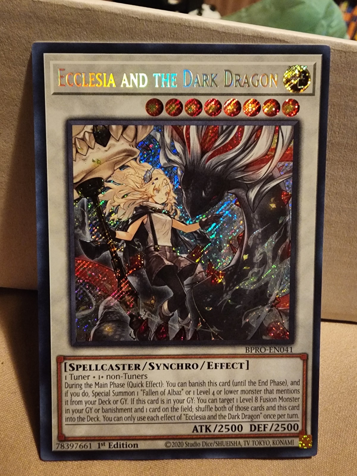 YUGIOH ECCLESIA AND THE DARK DRAGON BPRO-EN041 SECRET 1ST ED