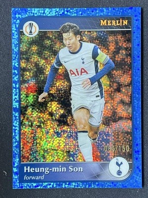 Heung min Son 2019-20 Topps Chrome UCC Blue Speckle Refractor Base