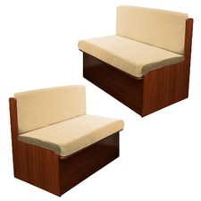 4PCS Beige RV Dinette Cushion Covers Set, Washable Stretchable Sofa Protectors