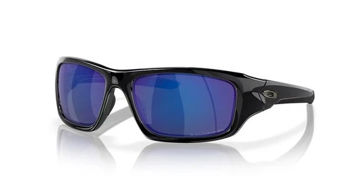 New Oakley Valve Sunglasses Polished Black Deep Blue Iridium Polarized OO9236-12