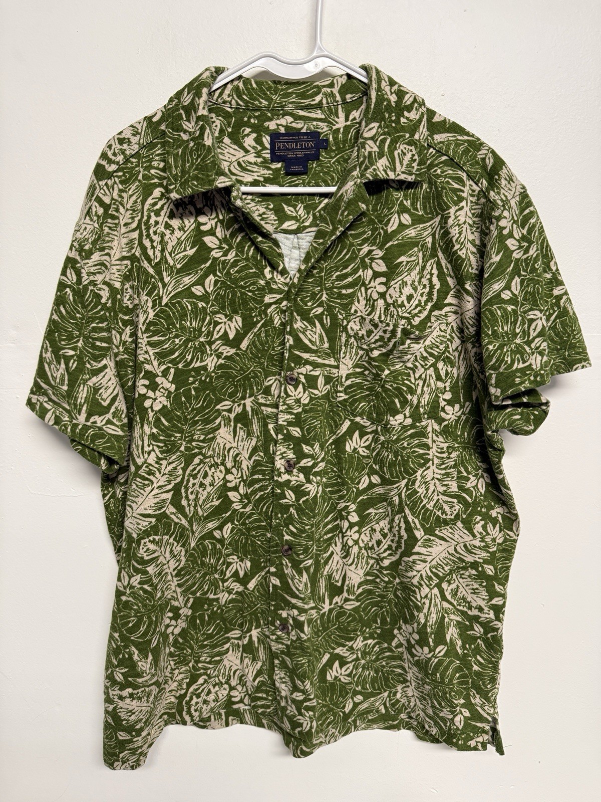 Pendleton Wayside Knit Shirt Button Up Tropical P… - image 1