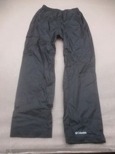 Columbia Size M 10/12 Kids Black Pull On Logo Straight Outdoor Rain Pants 452