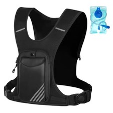 Running Hydration Vest Backpack Chest Bag with 800 ML Water Bladder, Minimali...