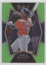 2022 Panini Select Premier Level Neon Green Prizm 22/99 Michael Brantley 11pj