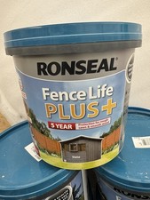 Ronseal Slate Grey Fence Life Plus Outdoor  Fence Gate Wood Shed Garden Paint 5L