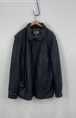 Wilsons Men's Black Leather Coat Size XL