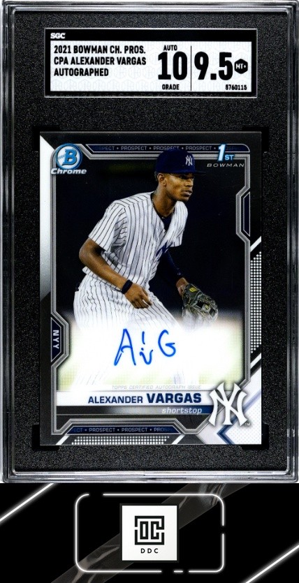 2021 Bowman Chrome Prospects #CPA-AV Alexander Vargas Auto. SGC 9.5