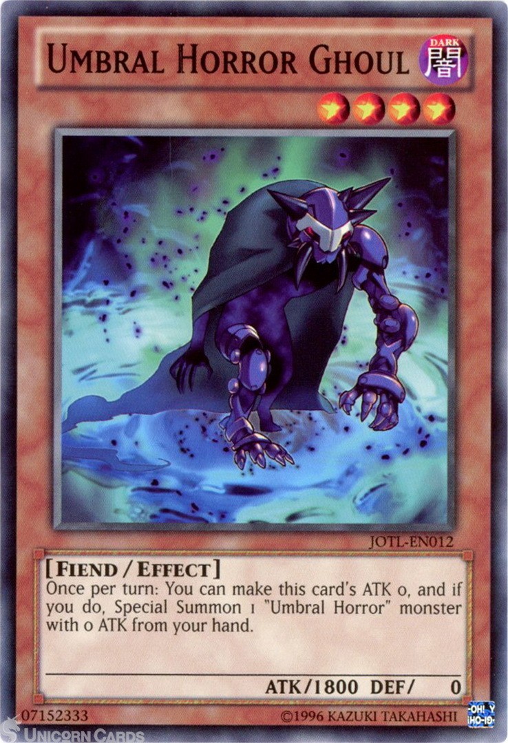 JOTL-EN012 Umbral Horror Ghoul : Common UNL Edition Mint YuGiOh Card