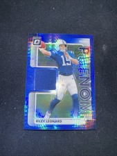 2025 Donruss Optic Football Riley Leonard BLUE HYPER PRIZM ROOKIE RELIC JERSEY