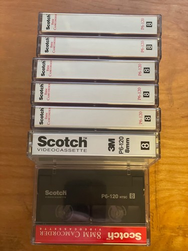 Sctoch 8 mm camcorder tapes P6-120 - 7 tapes