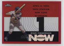 2007 Topps Chrome Generation Now Red Refractor 47/99 Ryan Zimmerman #GN219 n1u
